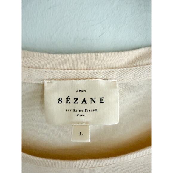 Sézane | Sezane | Demain Short Sleeve Tee | Sz L - Picture 5 of 8